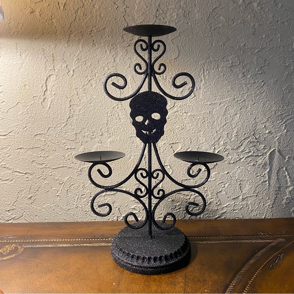 Halloween Skull Candelabra 16’ Inch Tall - Picture 2 of 9